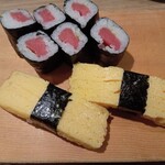 寿司 築地日本海 - 鉄火巻　玉子