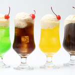 Various float drinks