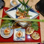 御料理 良所 - 正月らしく美しい盛付