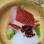 御料理 良所 - 紫蓼とわさびもね！