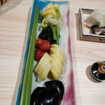 御料理 良所 - 色鮮やかな漬物