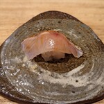 天ぷら たけうち - アカムツ昆布〆、ヤリイカ糸造り