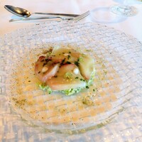 フレンチダイニング トップ オブ キョウト - 娘絶賛！鰤のマリネ　九条ねぎのソース　余市香るあさりのジュレ