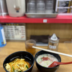 十八番 - 朝丼の味噌汁をかす汁に変更