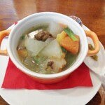 Torattoria Nora Kuchina - 牛すじと県野菜のあっさりスープ
