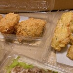 カフェとお食事 旬のフルーツ ハリマ - ピーマン肉詰め、磯部揚げ