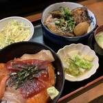194369583 - ミニ海鮮丼＆ブリ大根セット