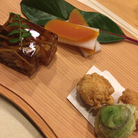 吉星 - からすみ　ふぐの煮こごり　白子天ぷら