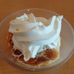 ナチュラルガーデン - 取ってきたプリン風ブリュレにソフトクリーム