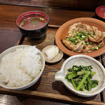 楽豚 - ロース豚漬け焼き定食