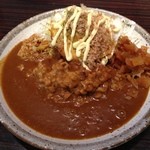 カレーハウス CoCo壱番屋 - H.25.06.06.夜 お好み風メンチカツカレー+納豆+3辛=1,090円