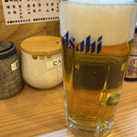 横浜家系源家らーめん - 生ビール200円