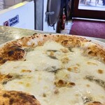 Four kinds of cheese pizza Quattro formaggi