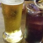 焼き鳥　柳屋 - 期間限定梅しそ割