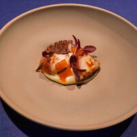 abysse - 佐島のたこモンドール、ジャガイモのピューレ、干し柿