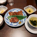 Sendai Gyuu Tan Fukusuke - 厚切り牛タン塩焼き＆牛ハラミ焼き定食＋山芋とろろ