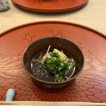 青草窠 - くわいの団子、せり、椎茸