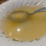 Torishin - まずはコーン入り熱々スープ到着