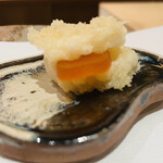 ぬま田 - お餅の天ぷら　日本酒漬け　唐墨