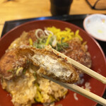 名物元祖長浜ラーメン 長浜屋台 - チキンカツは柔らかい胸肉