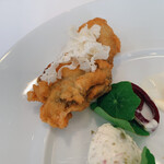 レストラン・モリエール - 牡蠣天ぷらのおかわり（山わさびを添えて）