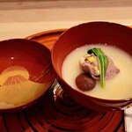 馬車道 大かわ - 蓋裏は富士の日の出