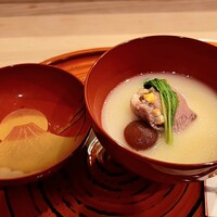 馬車道 大かわ - 蓋裏は富士の日の出