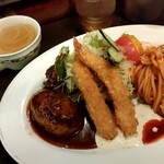 グリル＆洋食　アガペ - 夜でも頼めるＡランチ（ライスなし）