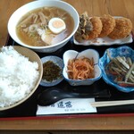 そば処 遠藤 - ランチ　ハムカツ