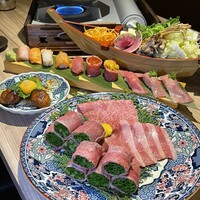 黄金出汁しゃぶと江戸前寿司 肉のあさつ 梅田お初天神店 - 