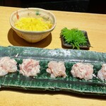 鮨処 池上 - ハゲ肝タクの準備