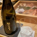 鮨処 池上 - 芋焼酎 ロック 超不阿羅王 (宮崎 王手門酒造)