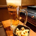 Mekiki no Ginji Chino Shiyakushomae Ten - January 2023 – Draft Beer + Appetizer, JPY 581 + JPY 473