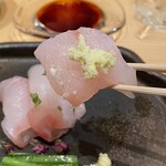 鮨処 池上 - 塩パラ山葵で