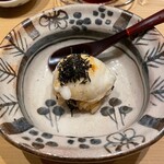 鮨処 池上 - 天然虎河豚の白子焼き