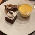 自然食ブッフェ姫蛍 - デザート天拝プリン、チョコタルト、ガトーショコラ。