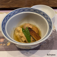祇園 みずおか - 穴子､小蕪の鱈の子射込み､慈姑に湯葉巻の炊合せ