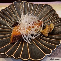 祇園 みずおか - 氷見産の寒鰤の照焼に白髪葱と胡桃