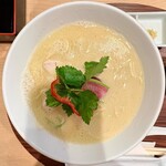 銀座 篝 - 上から鶏白湯SOBA