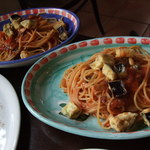 トラットリア エ ピッツェリア アミーチ - イワシと茄子のフレッシュトマトソース「ナポリのスパゲティ」