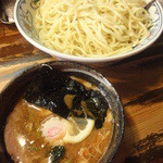 麺座 でん - 6/11　つけ麺　熱盛り　特盛