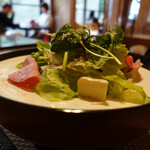 古民家食堂 真田の森 - 大名椀の大皿サラダ