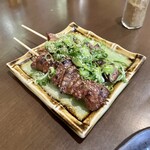 田中屋 - 肝ねぎ塩串 350円