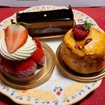 ミッシェル・ブラン - 今回購入したケーキを一通りお皿に。