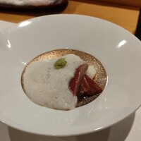 難波 鮨 栞庵 やましろ - 鰤の漬け山かけ