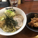 Abura Soba Semmonten Kajiken - 油そば無双・大盛（850円）、唐揚げ3個（180円）