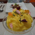 ビストロ ダイア - マンゴーのデザート、ビストロ・ダイア風？一年分一回りしましたので、季節の特製デザートをまとめて四つ並べておきます。