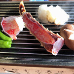 札幌かに本家 - 本たらばガニ風味焼き3546円　自分で焼くスタイル