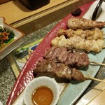 Yakitori Mozu - おまかせ塩５本。