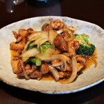 中国名菜 露天 - 鶏と野菜の黒豆炒め